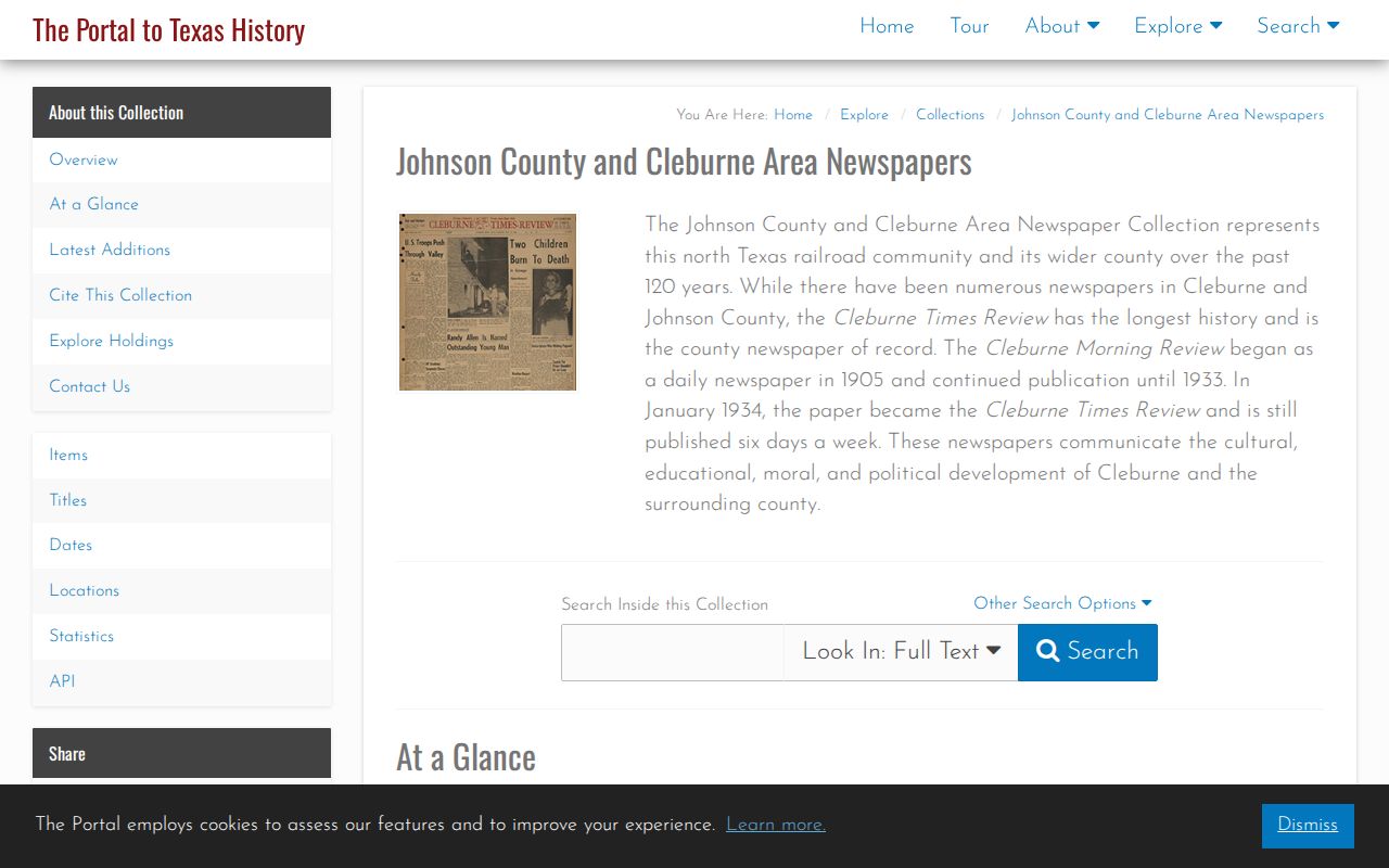 Cleburne city directory newspaper collection at UNT Portal to Texas History