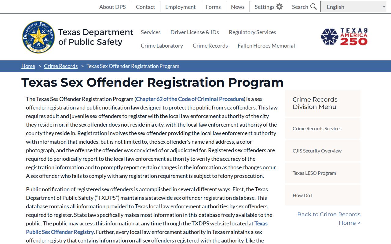 Cleburne residents directory Texas offender registry guidance